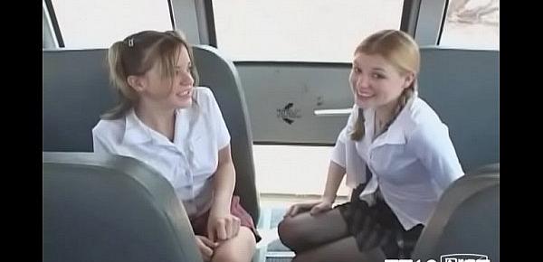  Filty schoolgirl gets snatch fingered and fucked hard